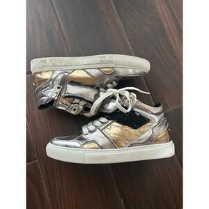 Zadig‎ & Voltaire Women's Mid Flash Vintage Metallic Sneakers 37